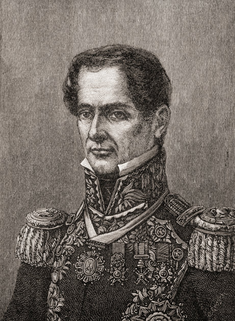 アントニオ・デ・パドヴァ マリア・セヴェリノ・ロペス・デ・サンタ・アンナ・イ・ペレス・デ・レブロ、1905年出版『わが祖国の歴史』より（エングレーヴィング） 作： アメリカの学校