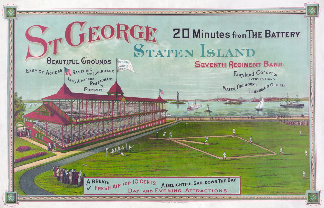 St.George Parkの野球場（スタテン島 作： アメリカの学校