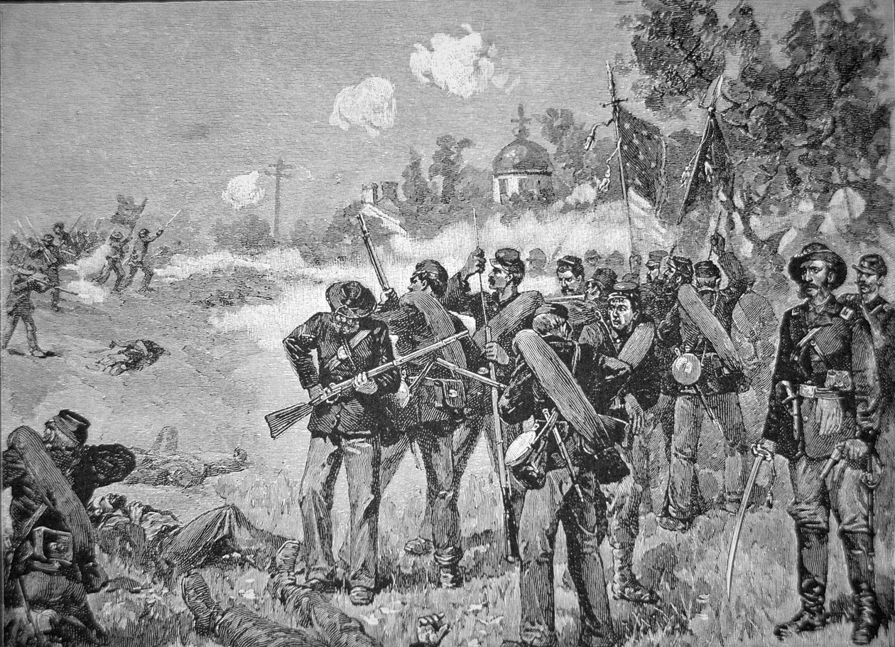 ゲティスバーグの戦い、初日の至近距離での戦い 作： アメリカの学校