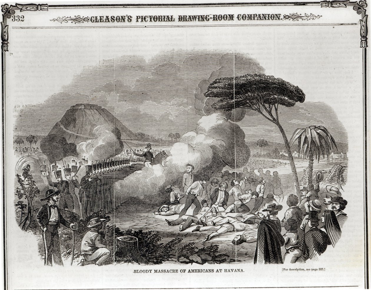 1851年9月のハバナでのアメリカ人の血まみれの虐殺 作： アメリカの学校