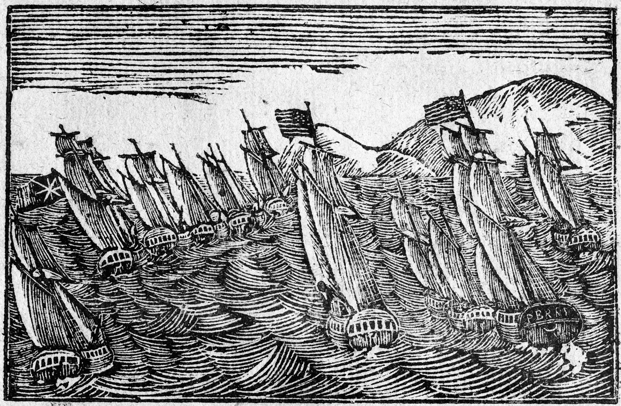 鮮やかな海軍勝利、側面図 作： アメリカの学校