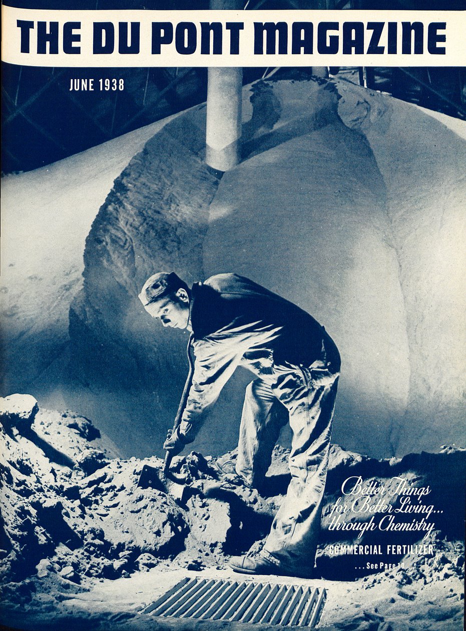 商業肥料、デュポン誌の表紙、1938年6月 作： アメリカの学校