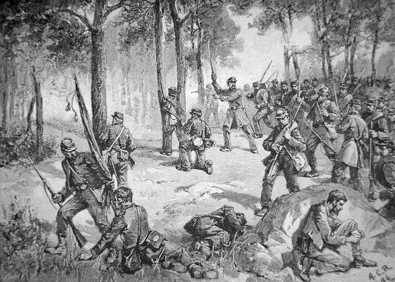 ゲティスバーグの戦いでの南軍の攻撃 作： アメリカの学校