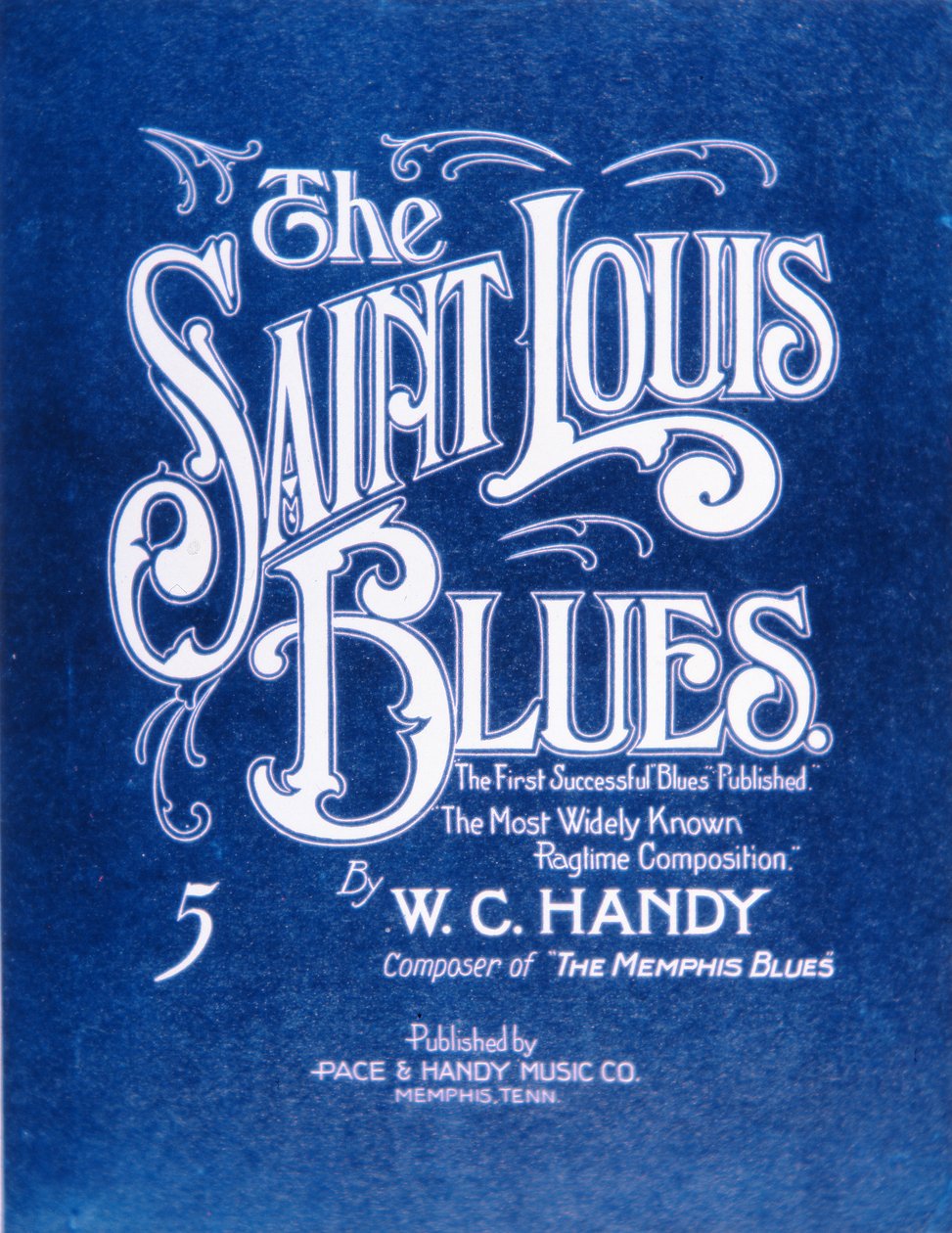 W.C.ハンディ(1873-1958)の「The Saint Louis Blues」の表紙 1941年(カラーリトグラフ) 作： アメリカの学校