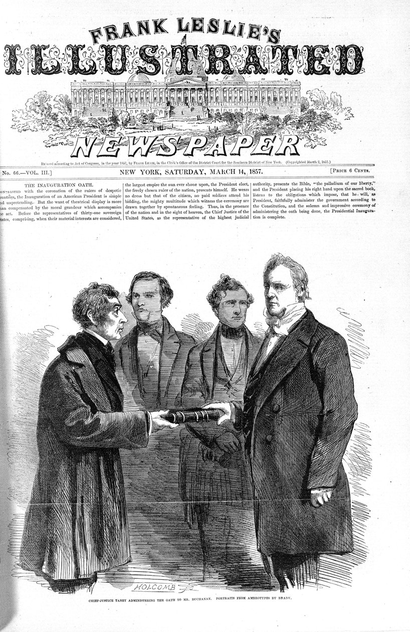 フランクレスリーのイラスト入り新聞のフロントページ1857年3月14日 作： アメリカの学校