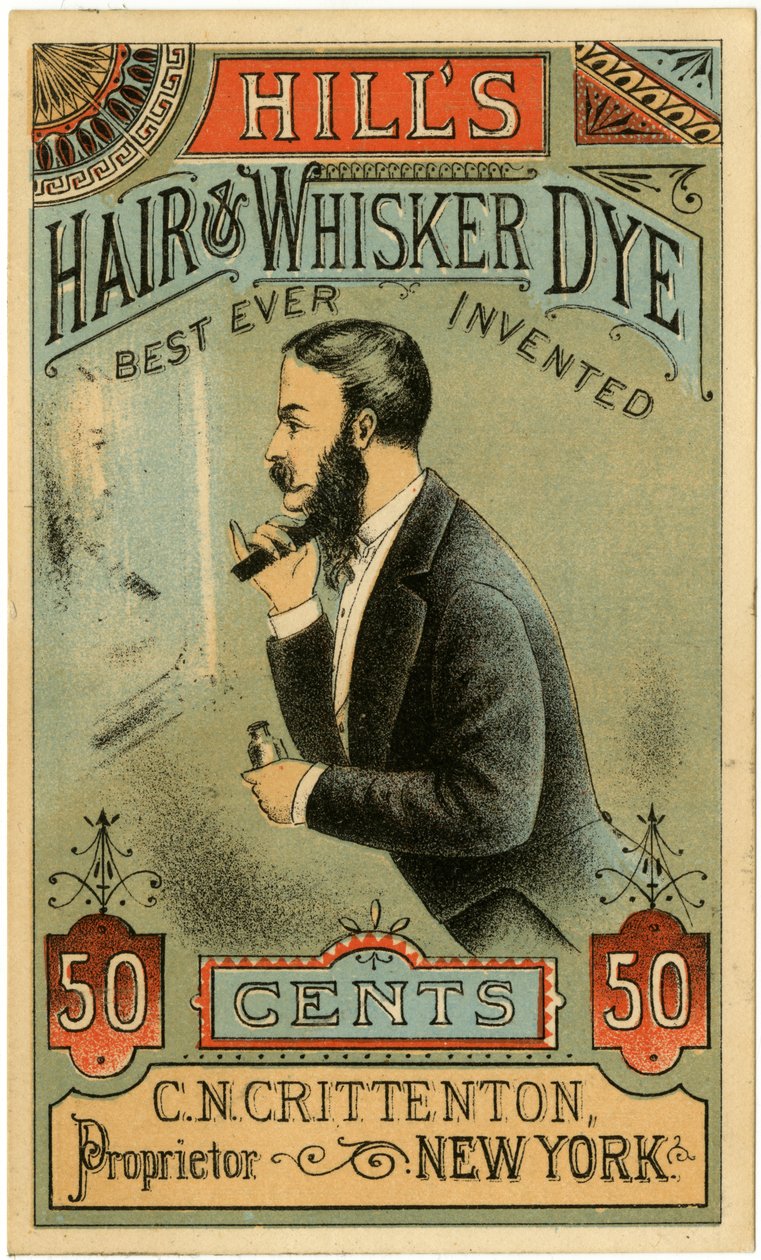 Hills Hair＆Whisker Dye、Best Ever Invented、CN Crittenton、Proprietor、ニューヨーク。トレードカード、直訳。 （カラーリト[トレードカード]） 作： アメリカの学校