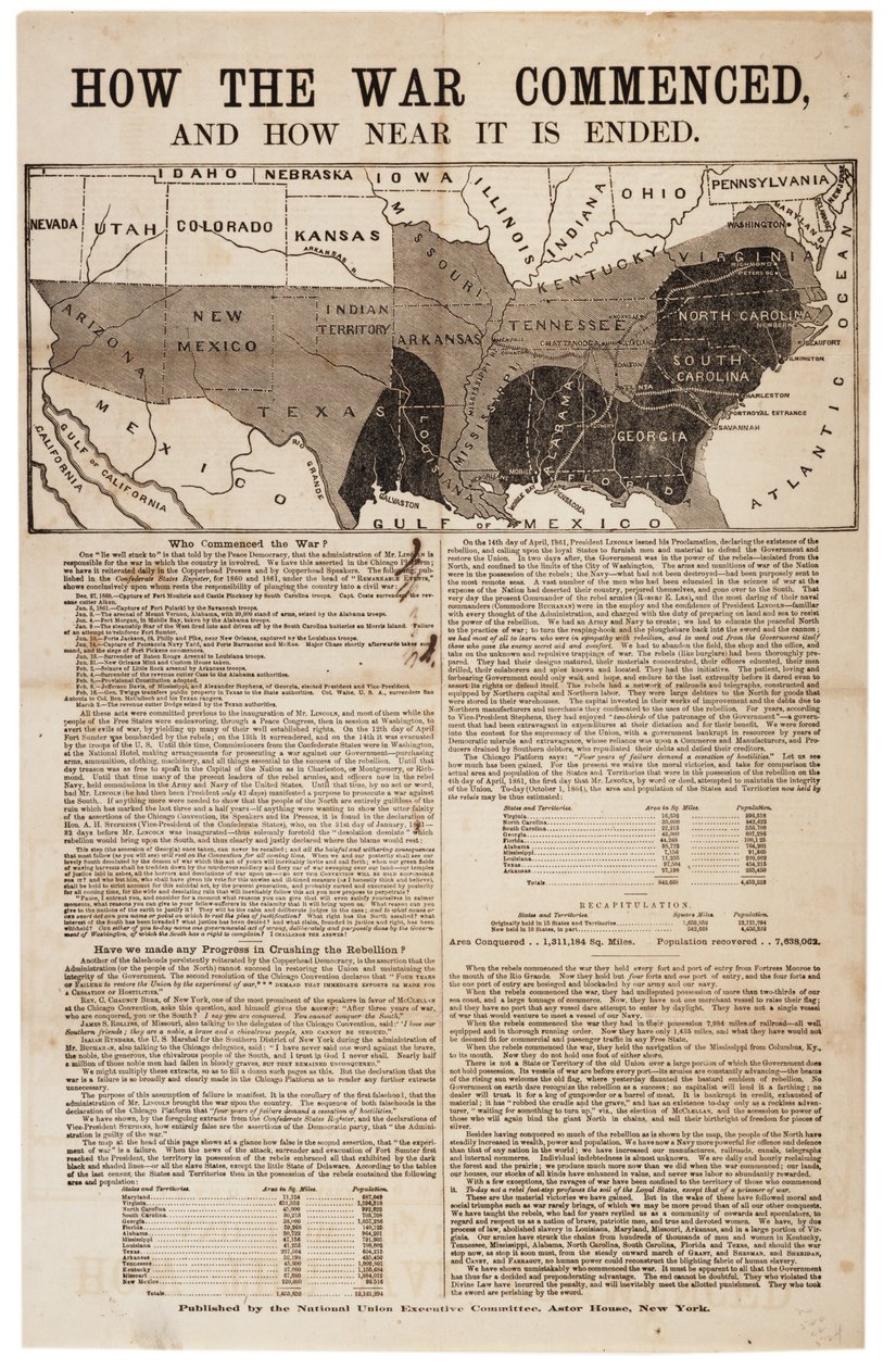 1864年の戦争の始まりと終焉の時期 作： アメリカの学校