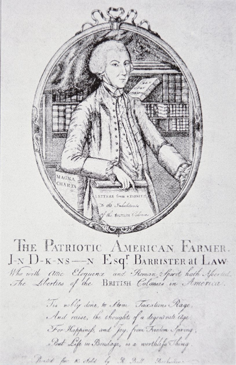 ジョン・ディッキンソン「The Patriotic American Farmer」(リトグラフ) 作： アメリカの学校