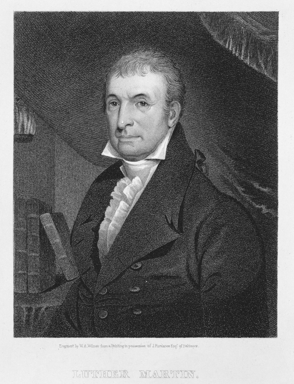 ウィリアムA.ウィルマー（c.1820-55）によって刻まれたルターマーティン 作： アメリカの学校