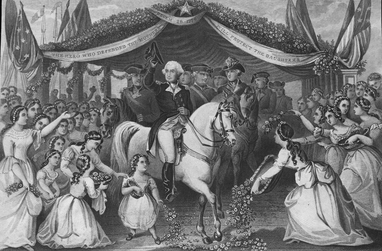 ジョージ・B・マクレラン少将、パブ。1861年（エングレーヴィング） 作： アメリカの学校