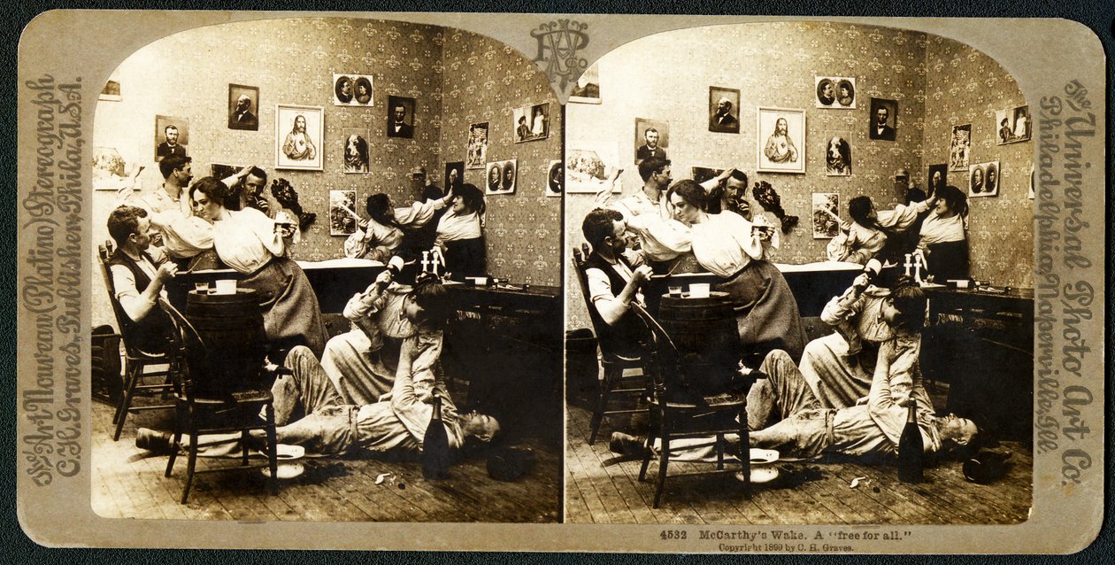 マッカーシーズウェイク（パート3）、1899（ステレオグラフ） 作： アメリカの学校