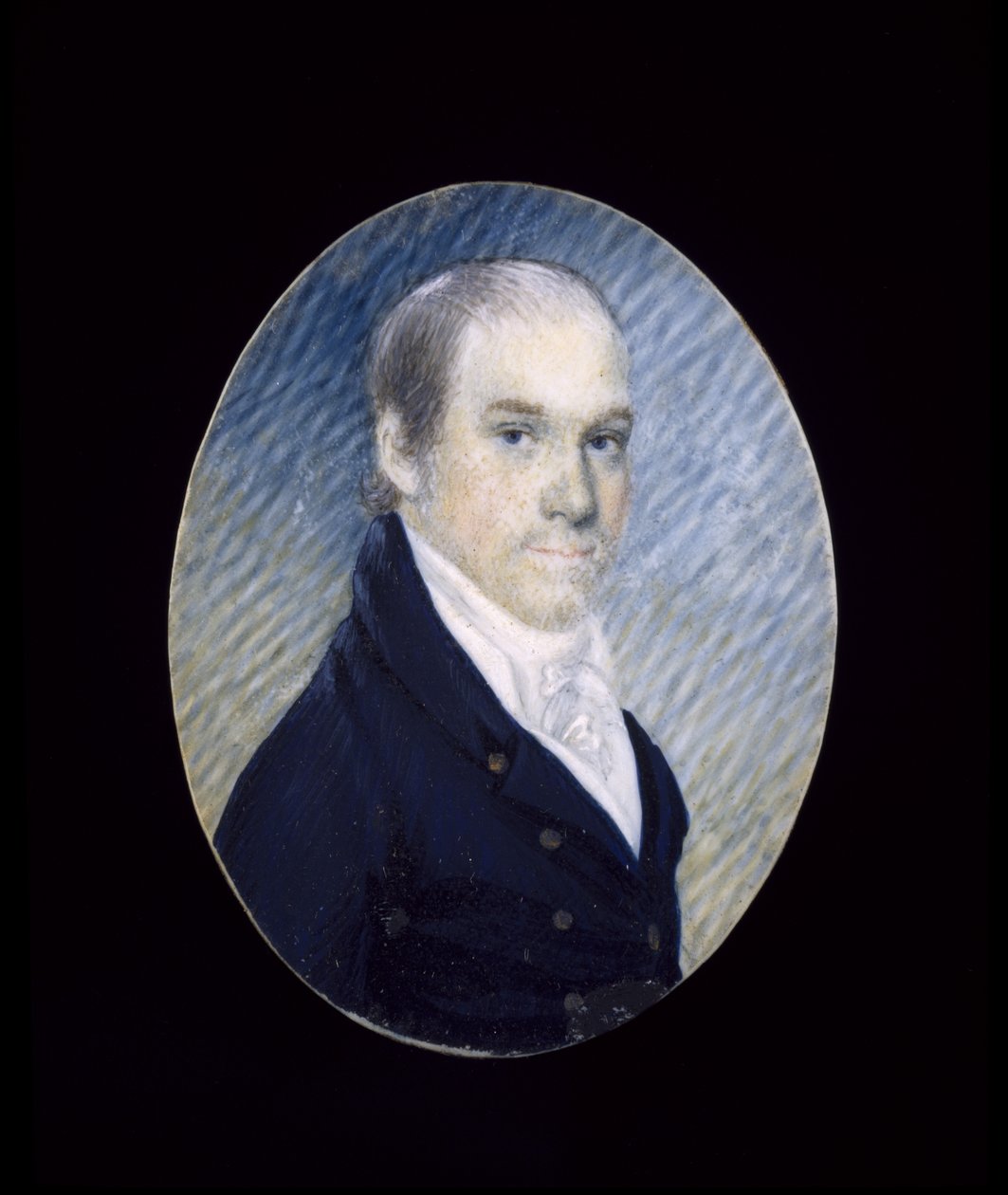ウィリアム・カドガン・サイムス（1773-1824）のミニチュア（1810-1824年頃）（アイボリーに水彩画 作： アメリカの学校