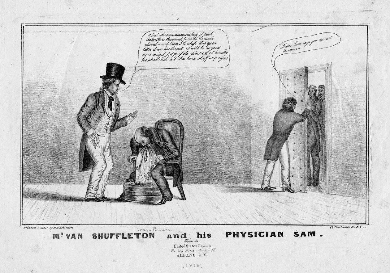 ヴァンシャッフルトン氏と彼の医師サム1836年頃 作： アメリカの学校