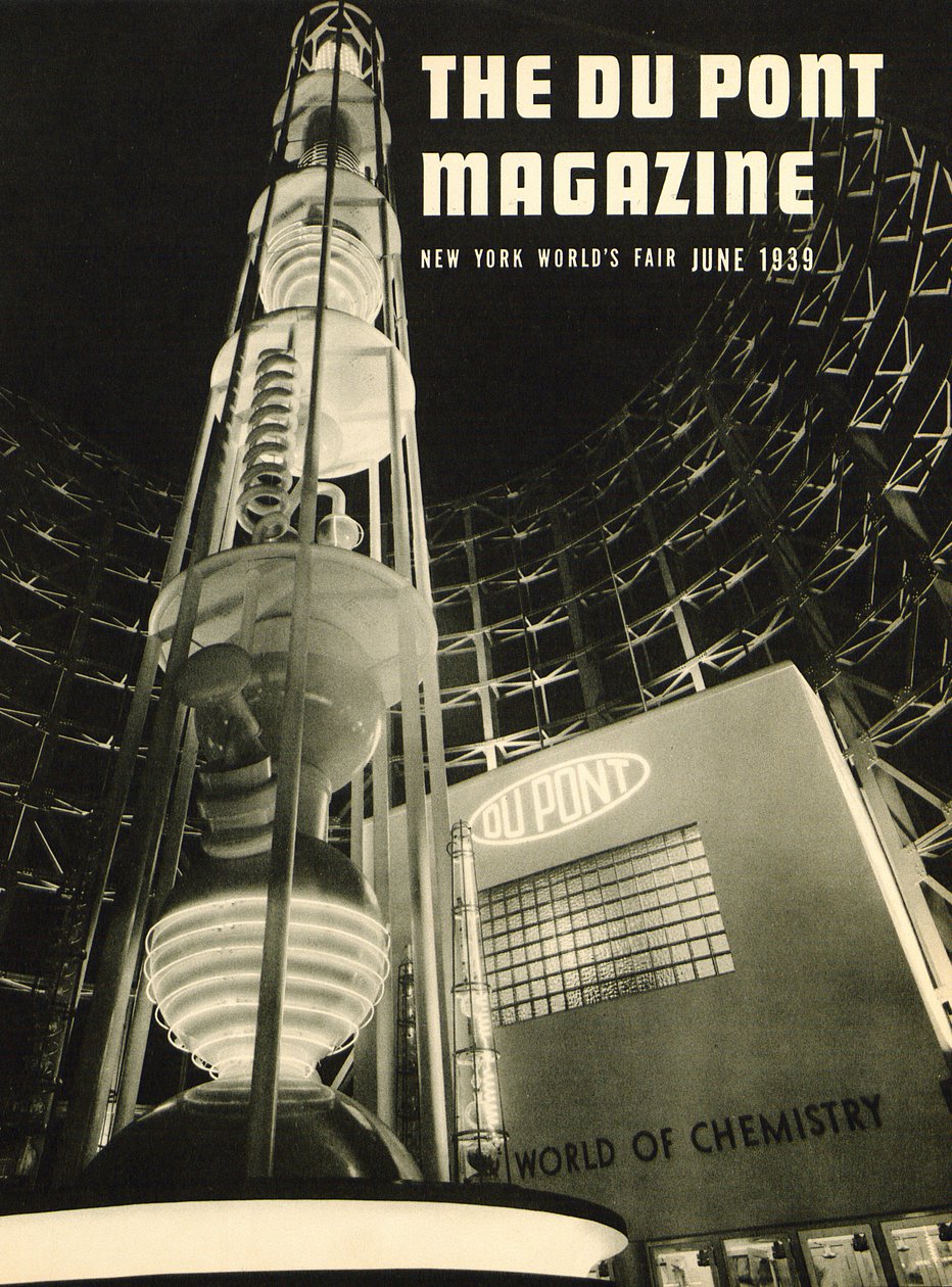 ニューヨークワールドフェア、デュポン誌の表紙、1939年6月 作： アメリカの学校