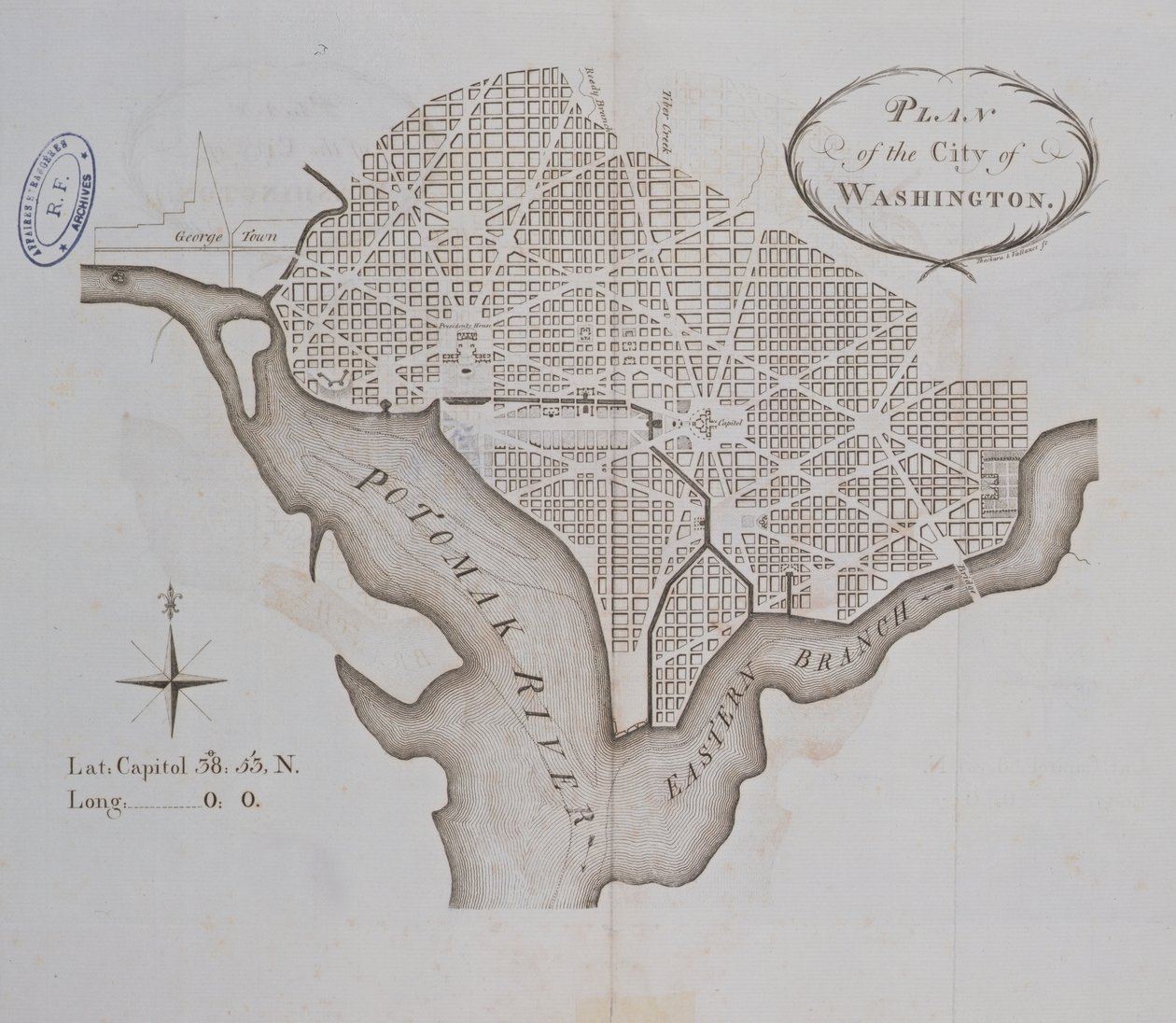 もともと1793年にレイアウトされたワシントン市の計画 作： アメリカの学校