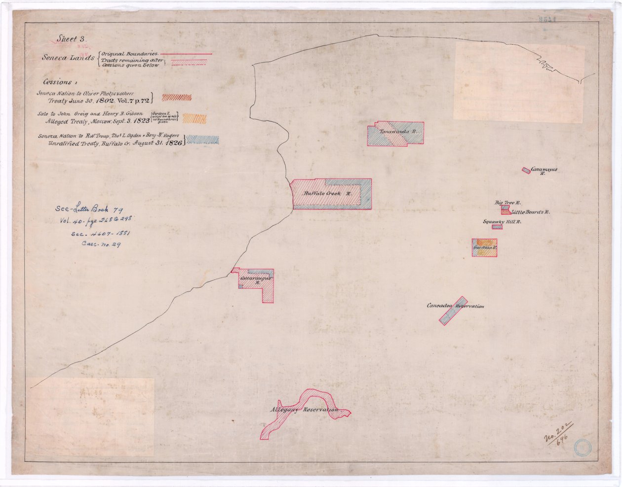 1826年以降のセネカの土地（プリント） 作： アメリカの学校