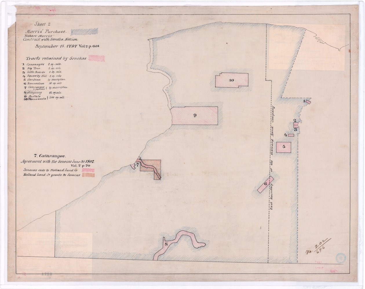 1802年のセネカの土地（印刷物） 作： アメリカの学校