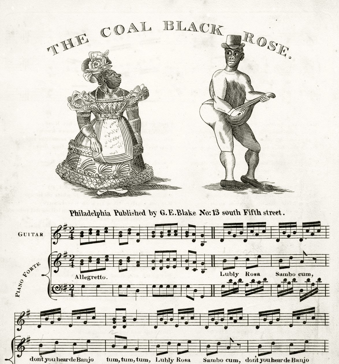 The Coal Black Roseの楽譜 作： アメリカの学校