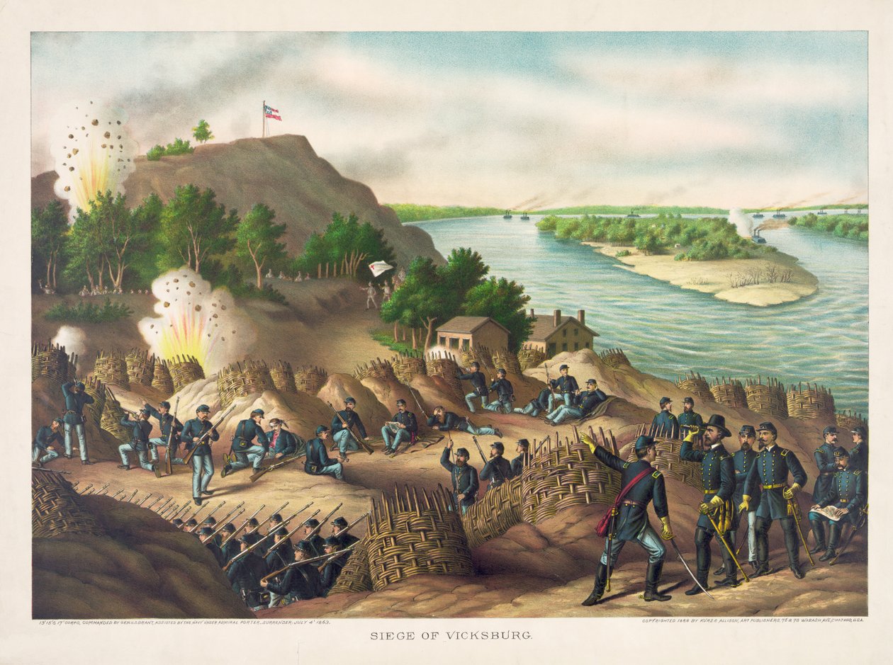 Siege of Vicksburg--Surrender, July 4, 1863, pub.1888. 作： アメリカの学校