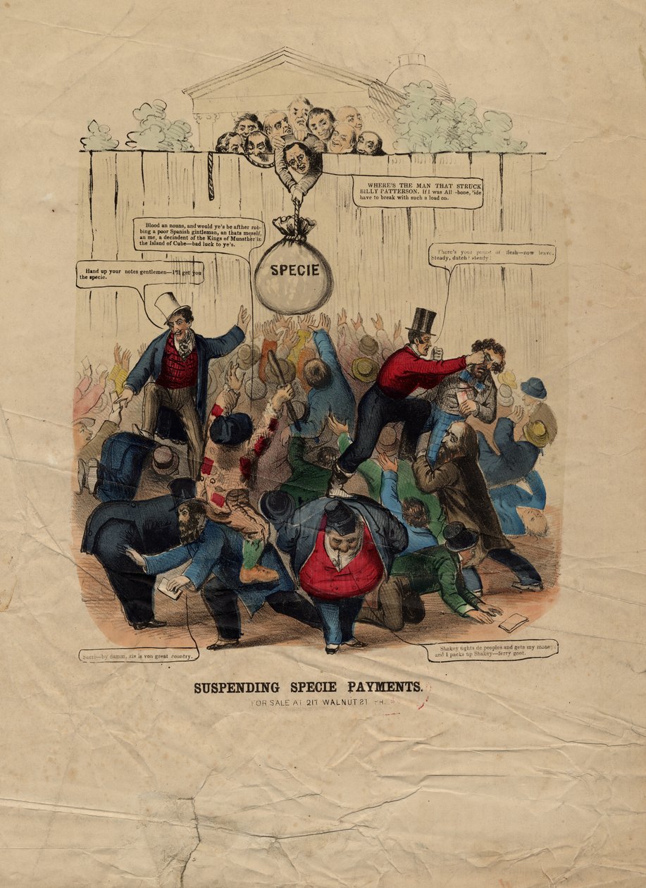 フィラデルフィアで出版された種の支払いの一時停止c。 1857 作： アメリカの学校