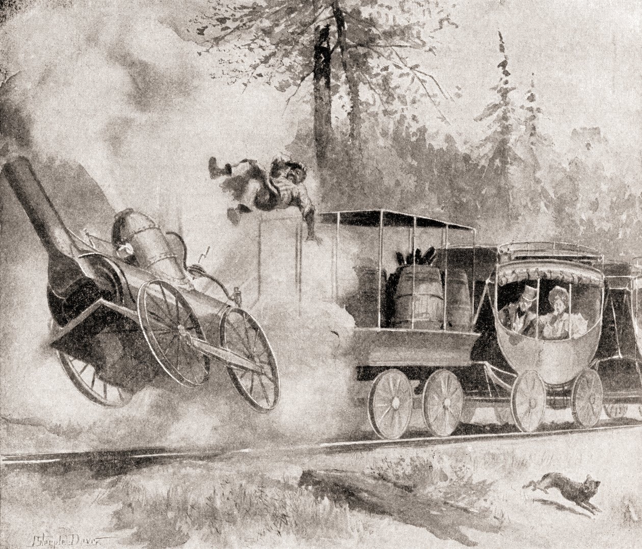 チャールストンのベスト・フレンド、1905年出版の『わが祖国の歴史』より（リトグラフ） 作： アメリカの学校