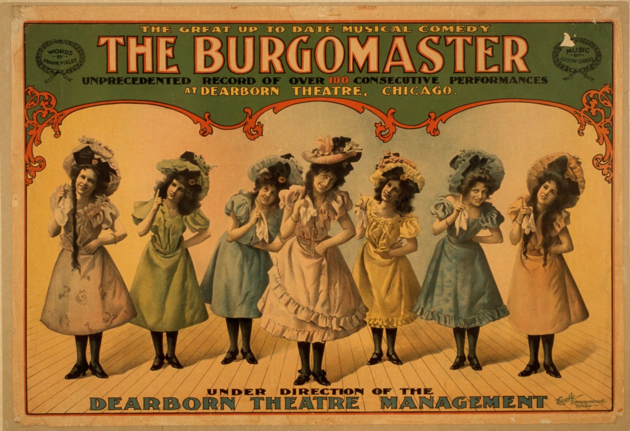 ブルゴマスター、1899年頃（カラーリトグラフ） 作： アメリカの学校