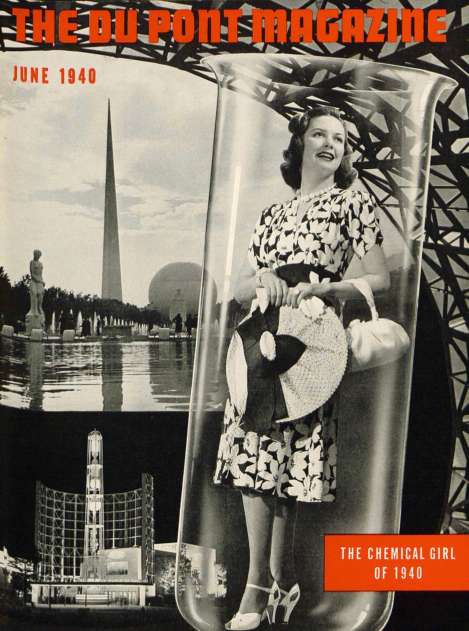 化学少女、デュポン誌の表紙、1940年6月 作： アメリカの学校