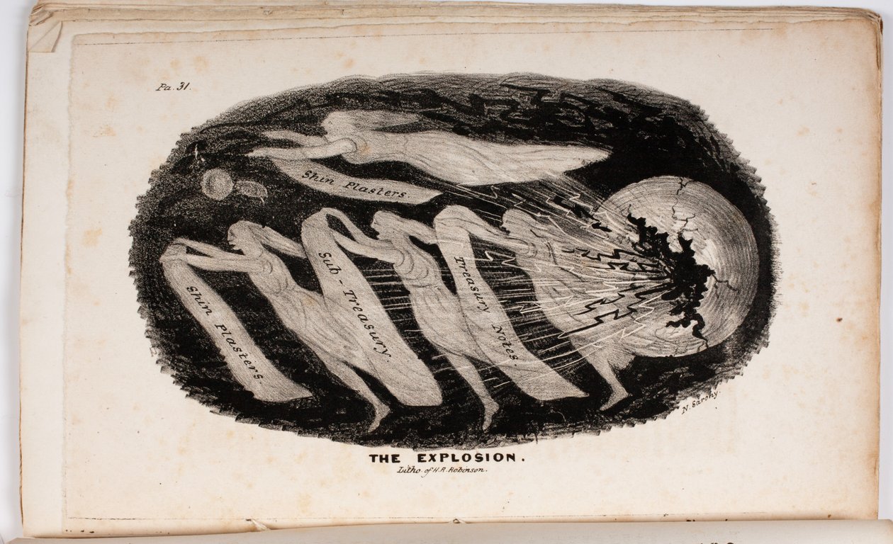 爆発、ジャッジメントのビジョンからのイラスト、または1938年のジュニウスジュニアによる76と37のホイッグ党へのプレゼント 作： アメリカの学校