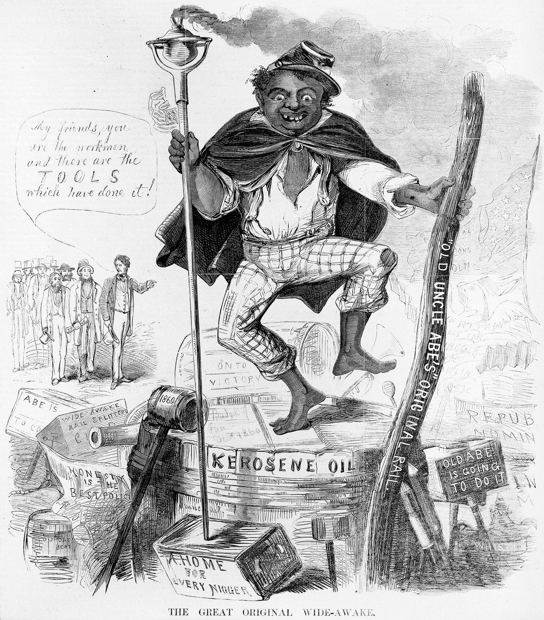 グレートオリジナルワイドアウェイク、1860年頃 作： アメリカの学校