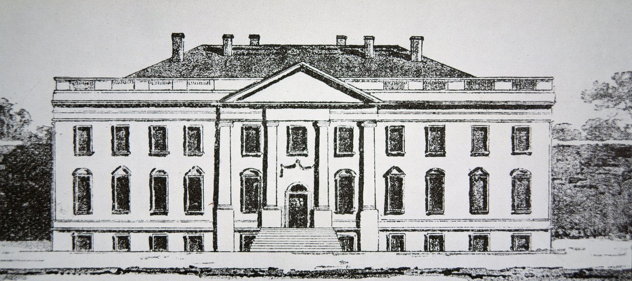 1807年のホワイトハウス(彫刻) 作： アメリカの学校