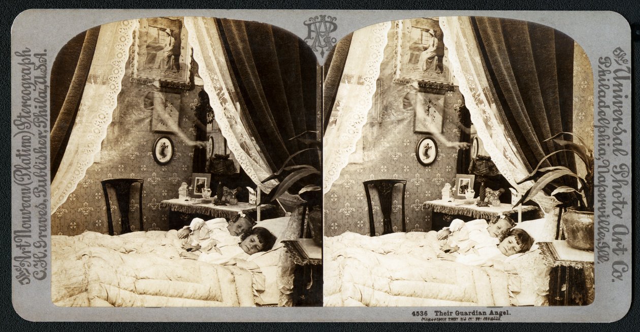 彼らの守護天使、1897（ステレオグラフ） 作： アメリカの学校