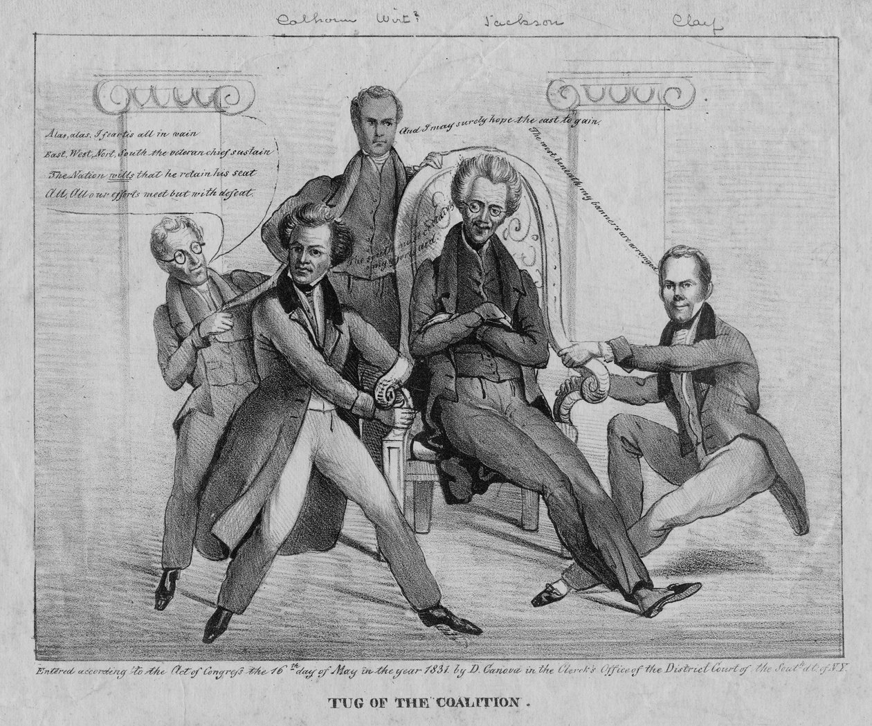 連合の綱引き、1831 作： アメリカの学校