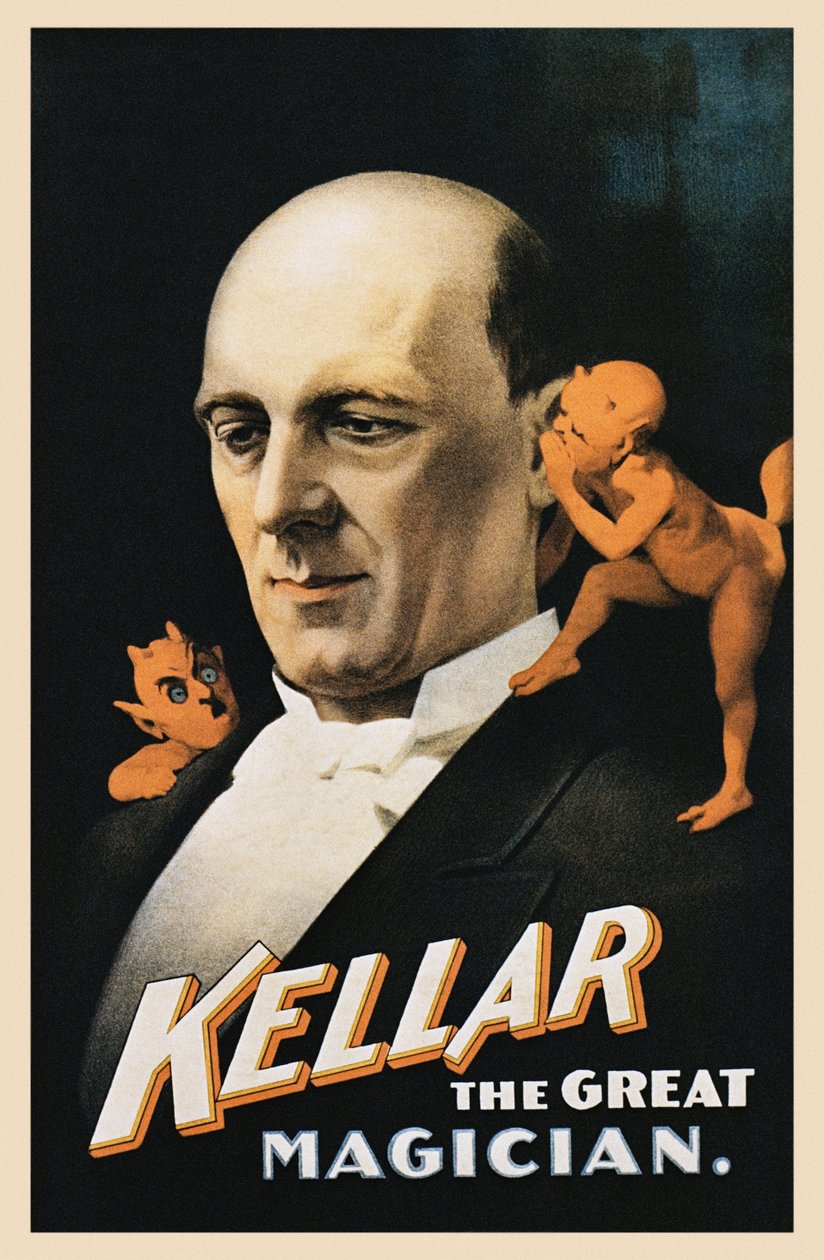 悪魔がささやく男のヴィンテージ・ポスター 作： アメリカの学校