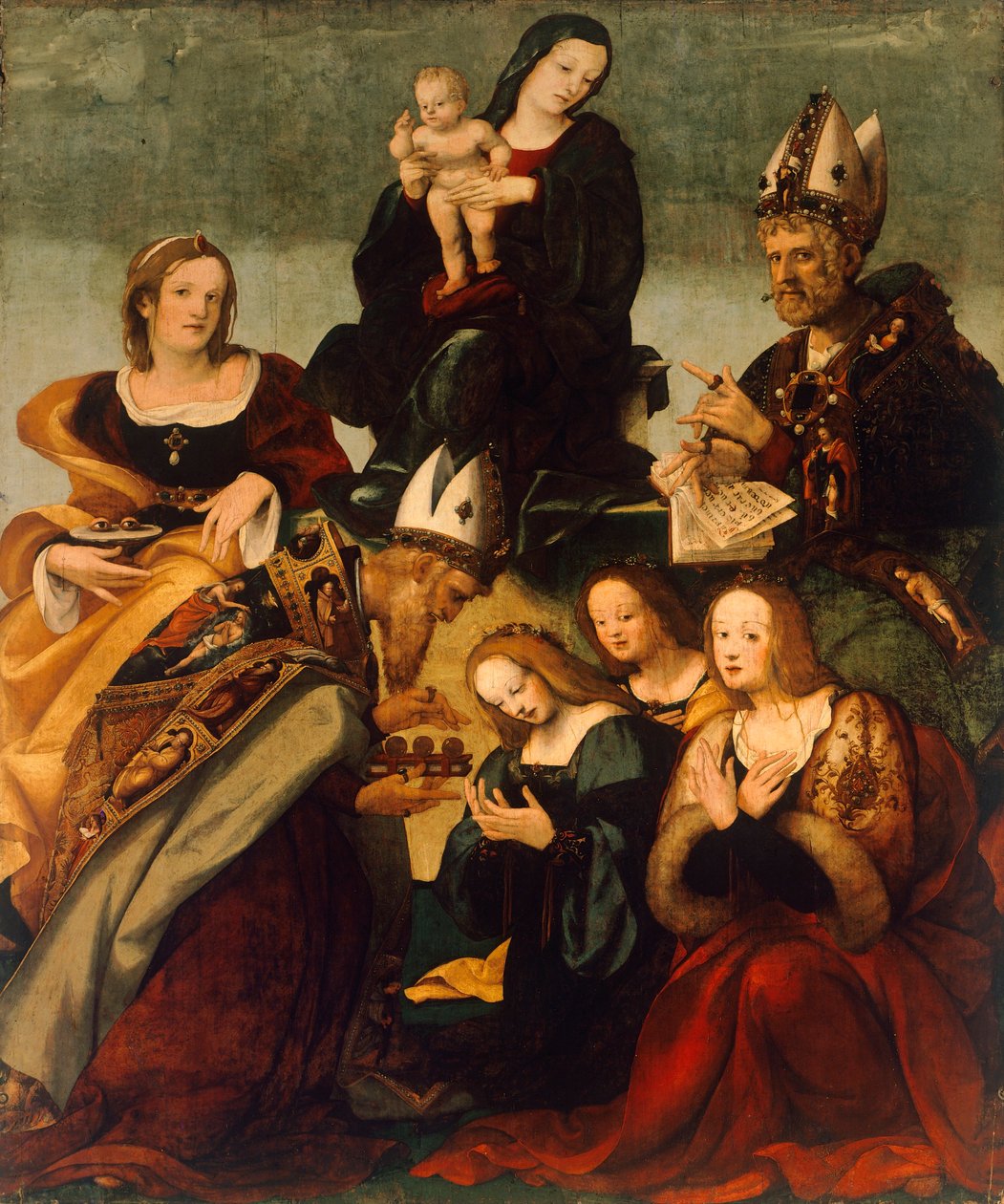 madonna-lapsen-ja-pyhien-kanssa-gregorius-suuri-maalaus