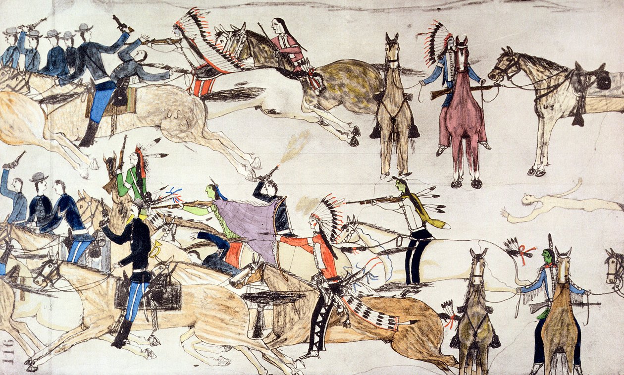 リトル ビッグホーンの戦い、モンタナ州、アメリカ合衆国、1876 年 6