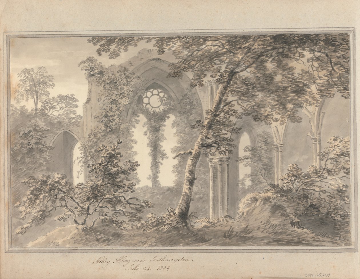 Vistas na Inglaterra, Escócia e País de Gales: Netley Abbey perto de Southampton, 24 de julho de 1804 作： アモスグリーン