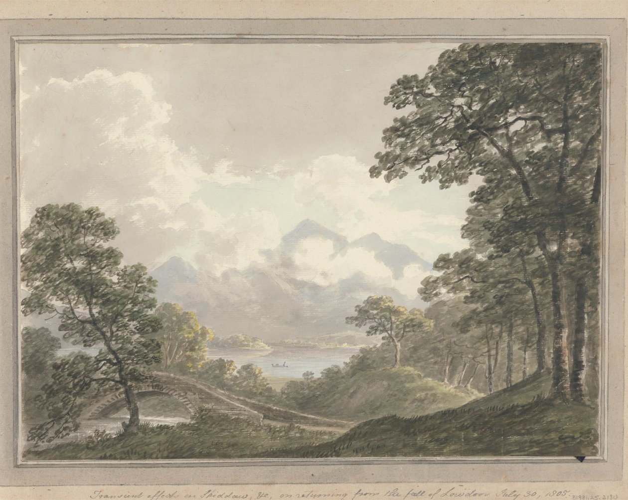 Vistas na Inglaterra, Escócia e País de Gales: efeito transitório em Skodow e c., ao retornar da queda de Lowdoor, 30 de julho de 1805 作： アモスグリーン