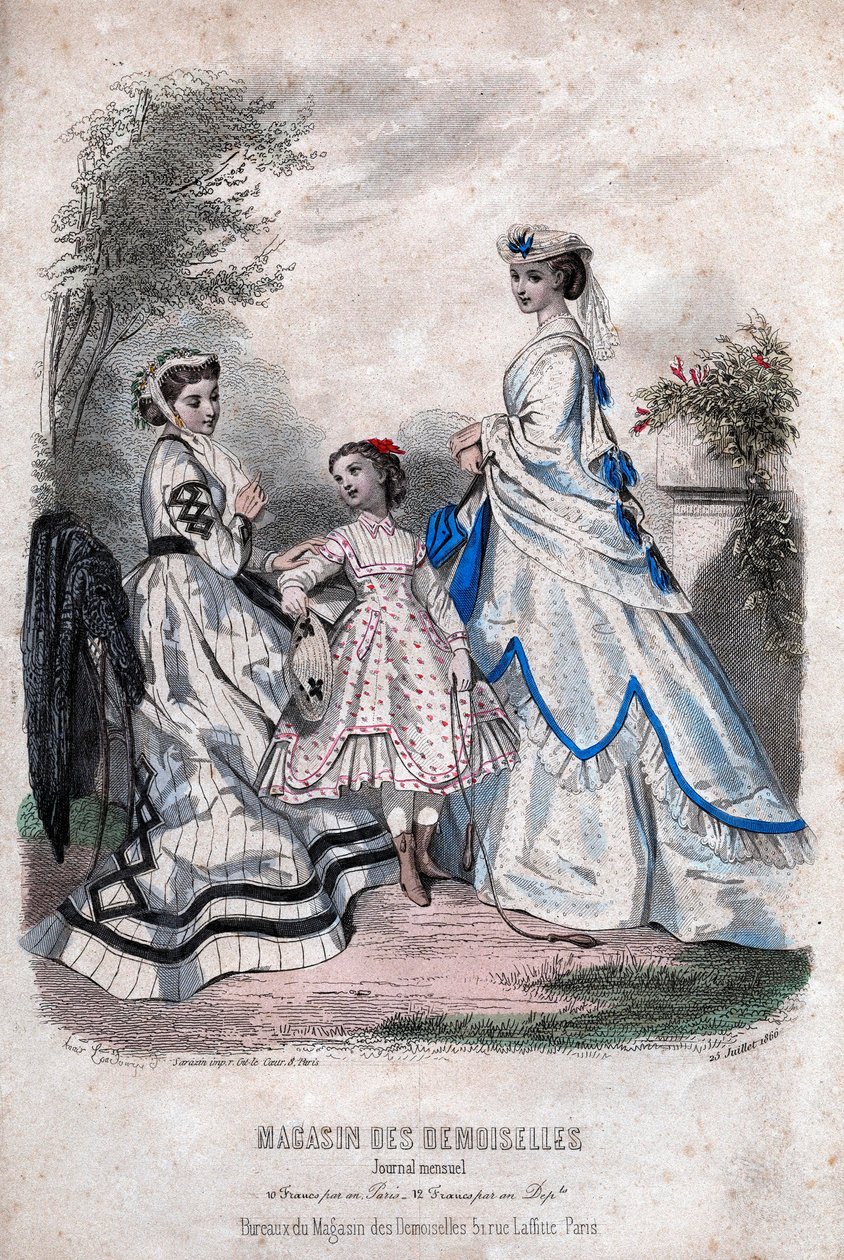 フランスのファッション紙「Magasin des Demoiselles」、パリ、7 月 25 日