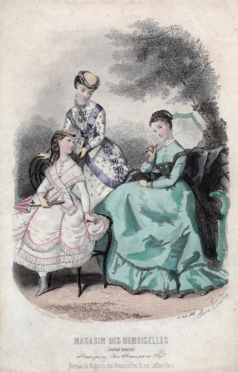 フランスのファッション紙「Magasin des Demoiselles」、パリ、6 月 25 日
