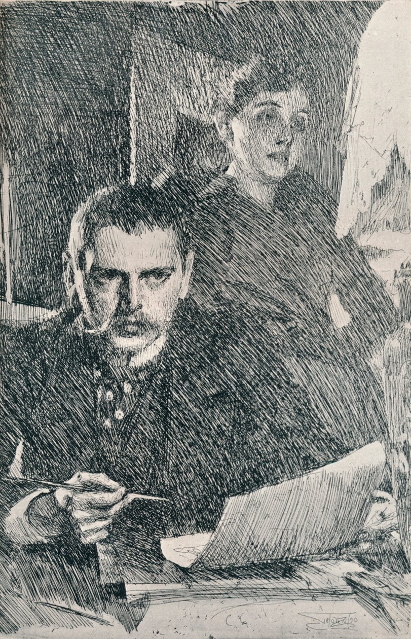 ゾーン夫妻、1890年。1898年 作： レナード・ゾルンは違う