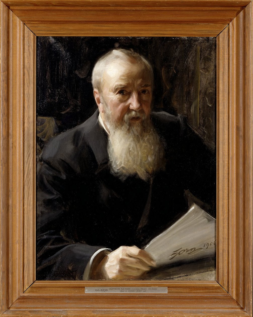 カール・フレドリク・リリエヴァルヒ（1837-1909）、実業家、製鉄所長、後援者、1906年 作： アンダース・ゾーン