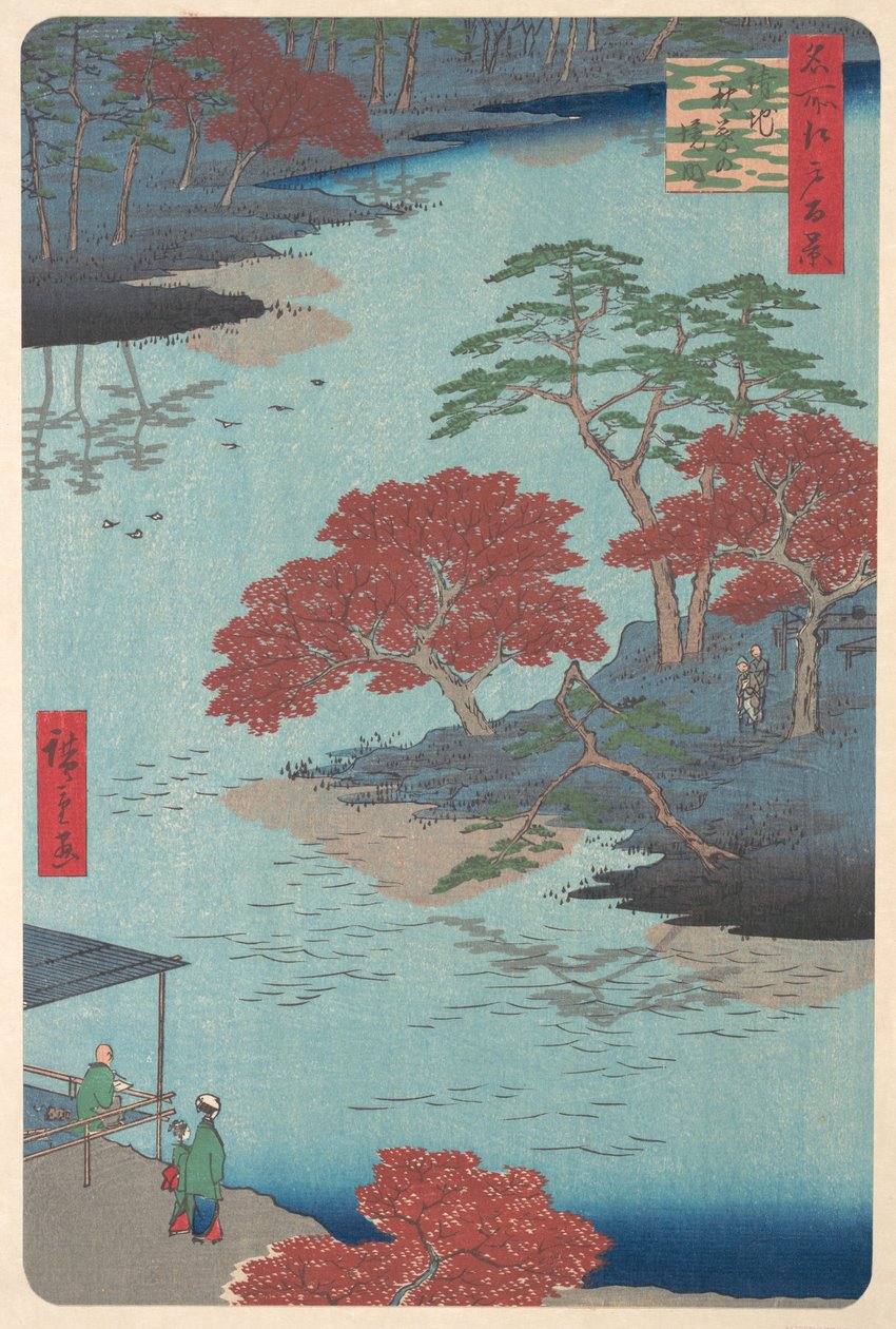 請地の秋葉神社境内 巳年1857年8月 巳年1857年8月 作： 安藤広重