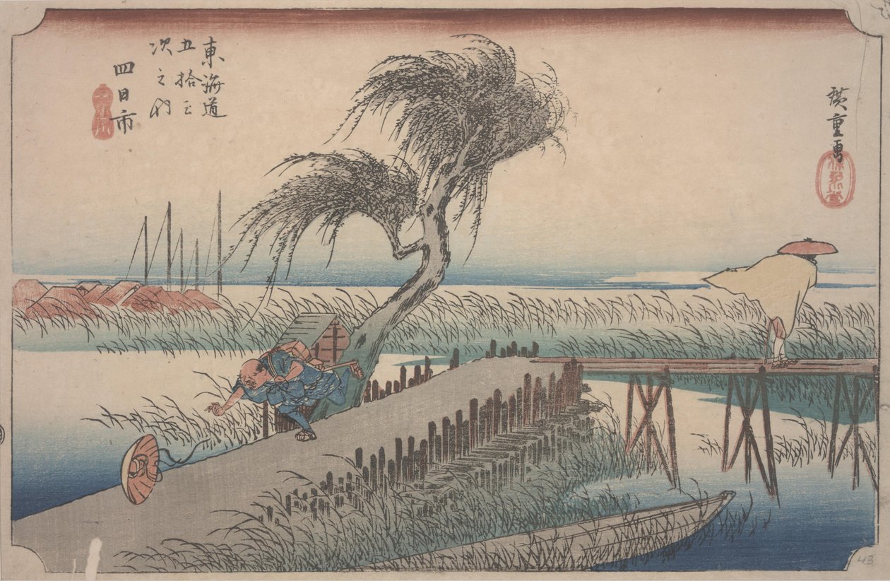 三重川 作： 安藤または歌川広重