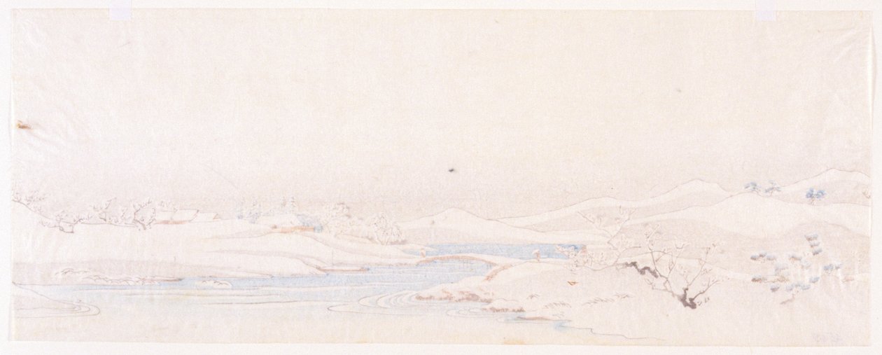 冬の風景。 地方シリーズ。 作： 安藤または歌川広重