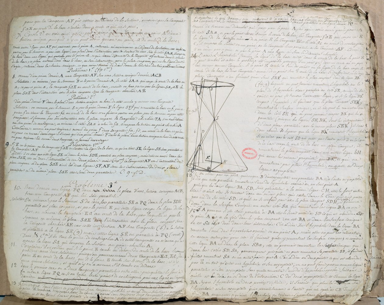 Ms 198 Page from Traite des Sections Coniques、1788 pen＆ink on paper 作： アンドレ・マリー・アンペレ