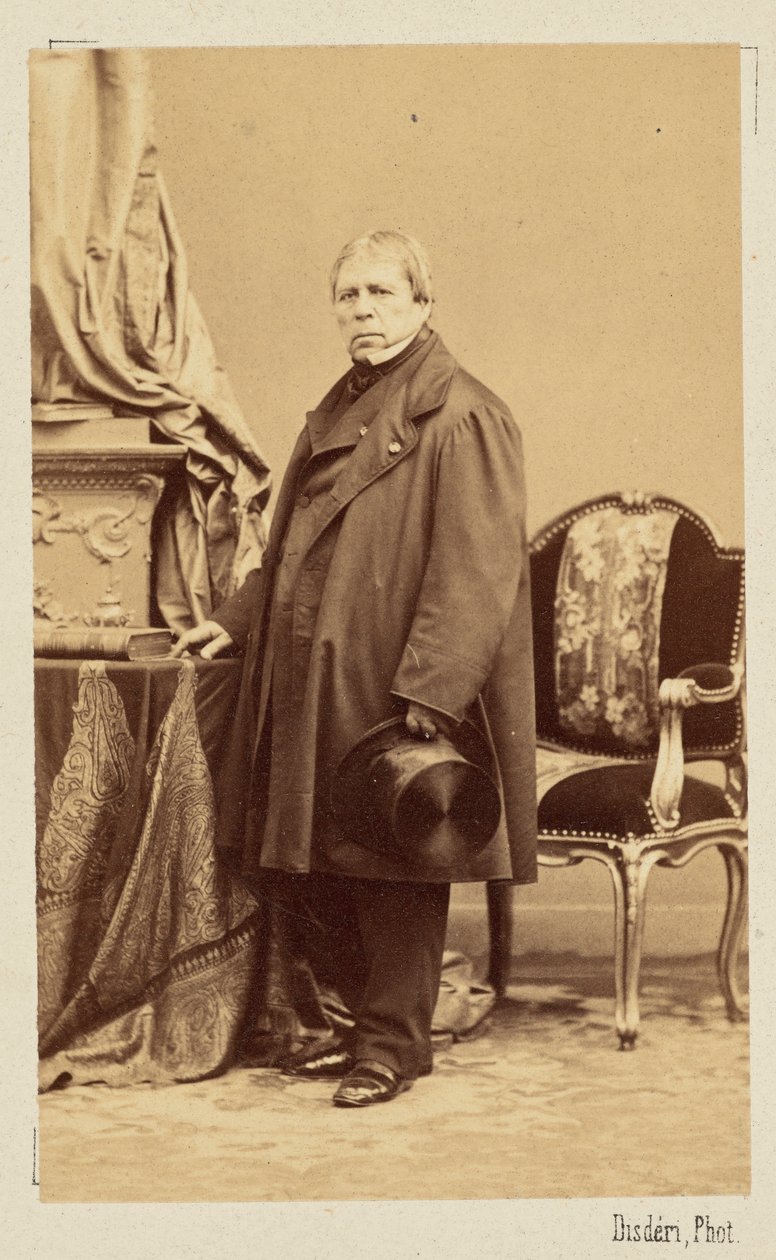 ジャン・オーギュスト・ドミニク・アングル、1860年頃。 作： アンドレ・アドルフ・ユージン・ディスデリ