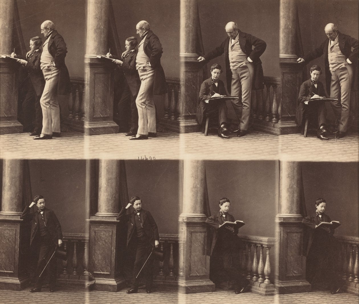 ムッシュー・ジャダン親子、1860年頃（写真） 作： アンドレ・アドルフ・ユージン・ディスデリ