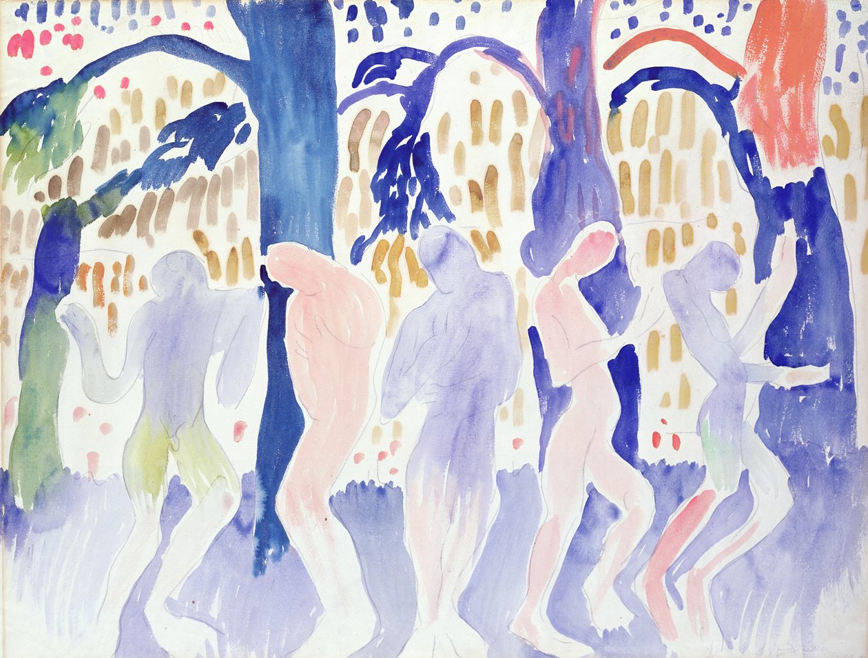5人の裸婦 1904-05年頃 （紙に水彩） 作： アンドレ・ドラン