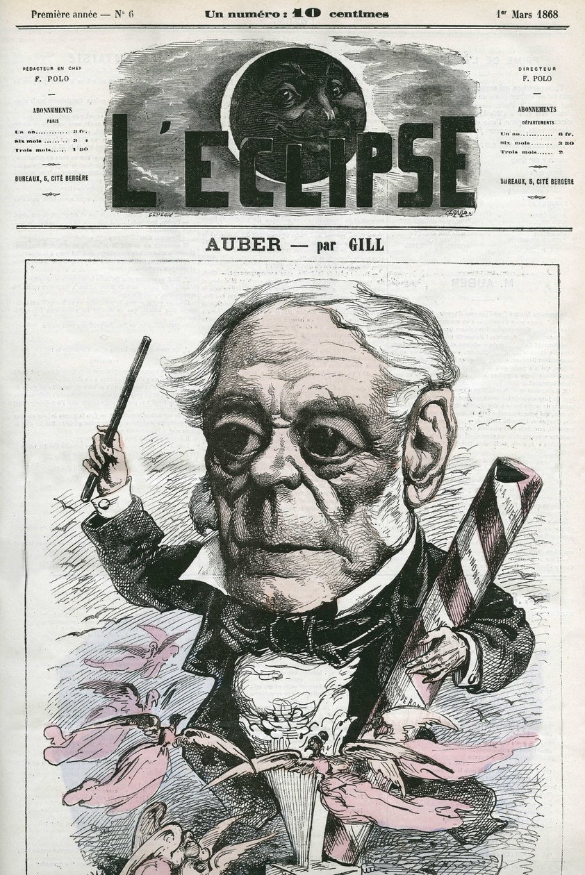 Auber Daniel-Francois-Esprit (1782-1871), フランスの音楽家。3月1日発売のギル社「L