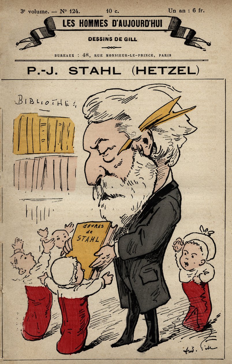 アンドレ・ギル（1840-85）による「今日の人々」よりピエール・ジュール・ヘッツェルの漫画（1779年～1880年頃 作： アンドリュー・ギル